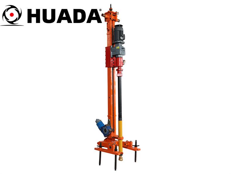 Pneumatic-electric DTH driller stone quarrying machine