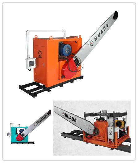 Full sawing mining system based on combination of bead saw and stone chain saw machine