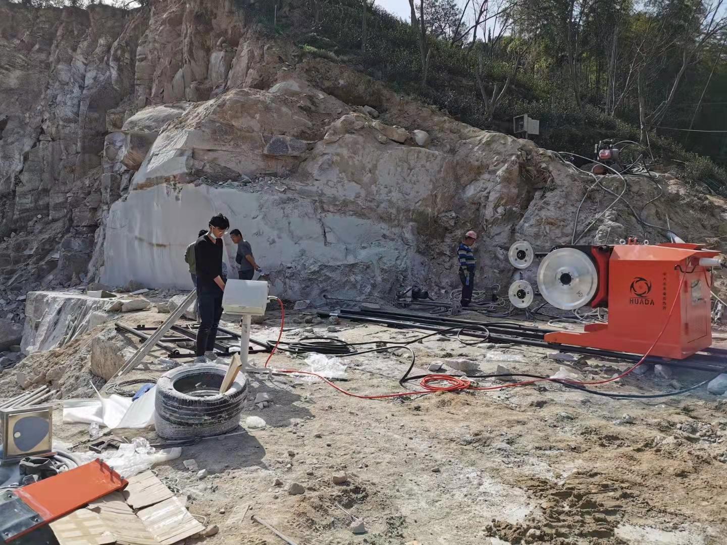 Huada stone wire saw cutting machine help stone mining in shanxi province